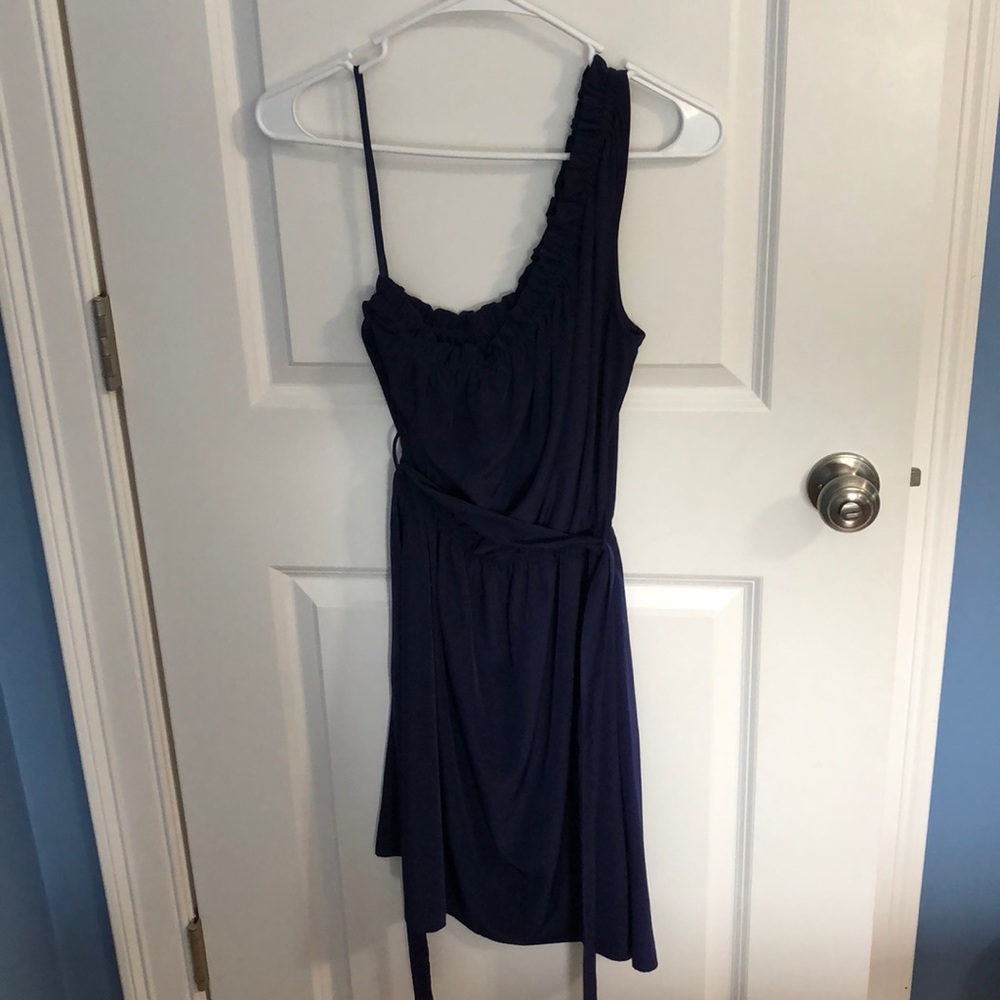 one shoulder very pretty dress navy